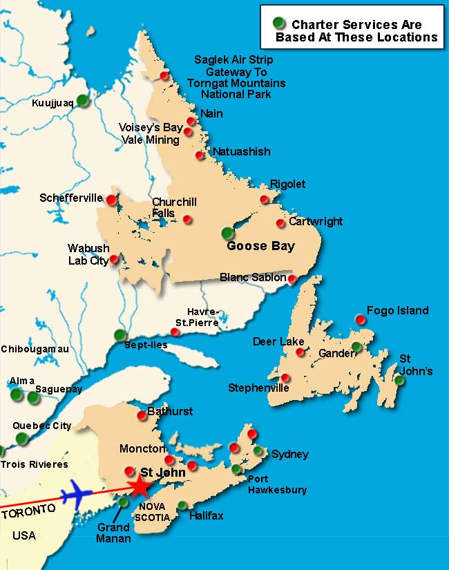 Saint John Air Charter Directory